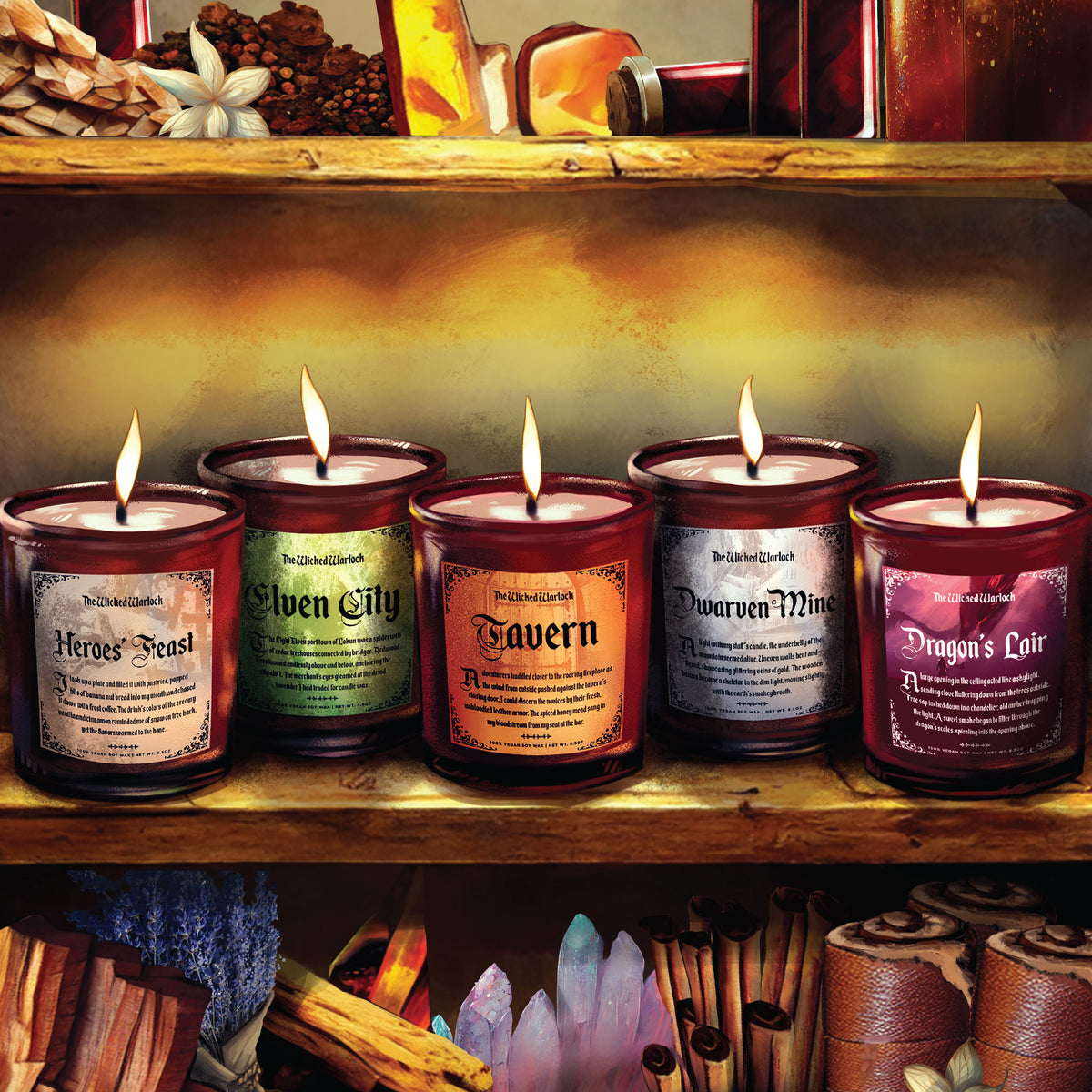 Fantasy Candles For Role Playing Game Fans Wicked Warlock